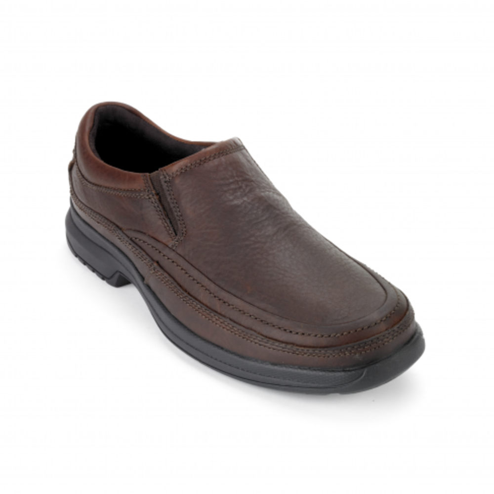 Slip-Ons Rockport Hombre Mexico - Barrows Loft Moc Marrom Oscuro - EWVKU8630